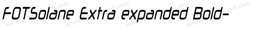 FOTSolane Extra expanded Bold字体转换